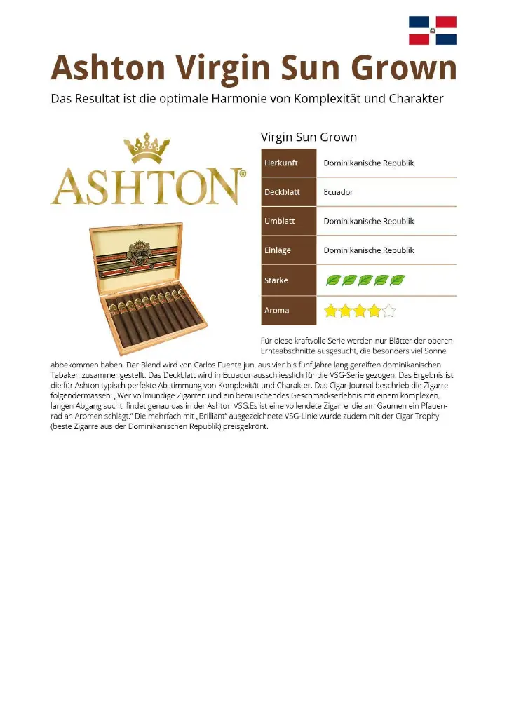 Ashton Virgin Sun Grown