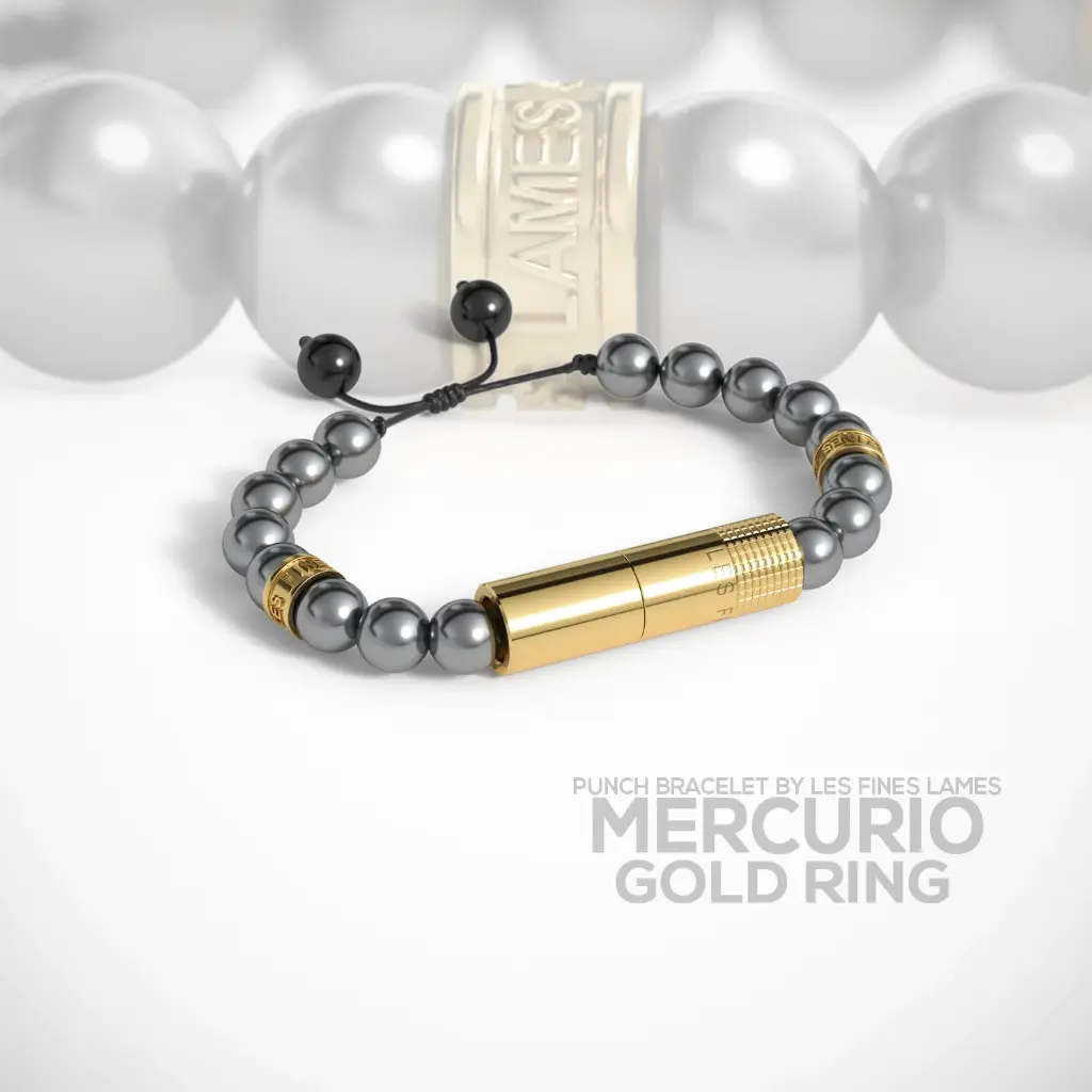 Les Fines Lames Punch Bracelet Gold