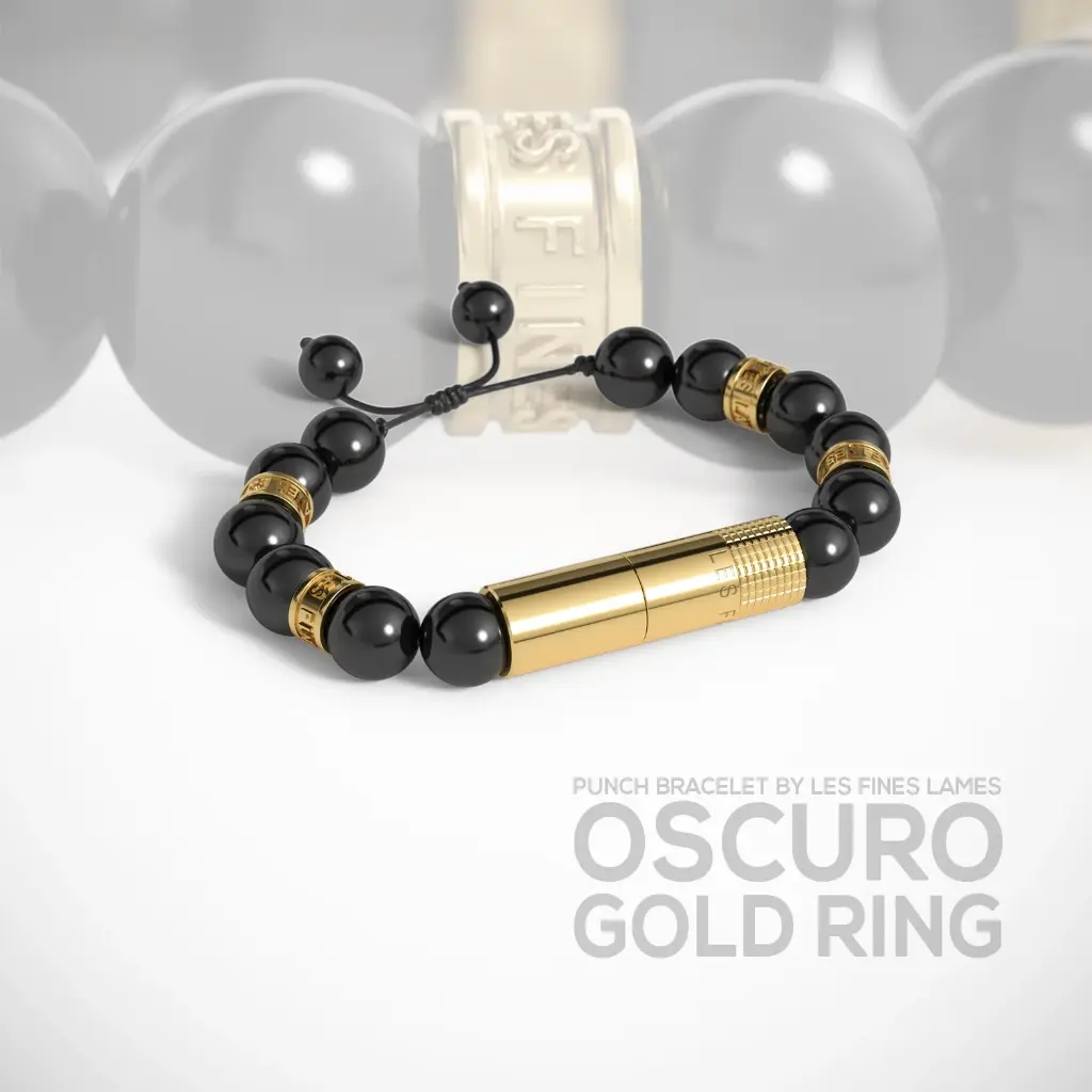 Les Fines Lames Punch Bracelet Gold